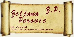 Željana Perović vizit kartica